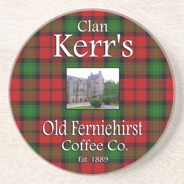 Klan Kerr's Old Ferniehirst Coffee Co. Underlägg Sandsten (Framsidan)