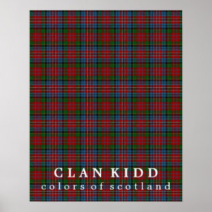 Klan Kidd Färg i Skottland Tartan Poster