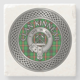 Klan Kinnear Vapensköld & Tartan Knot Stenunderlägg