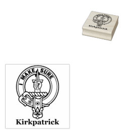 Klan Kirkpatrick "I MAKE SURE" Vapensköld Rubber F Stämpel
