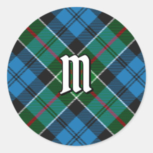 Klan Kirkpatrick Tartan Runt Klistermärke