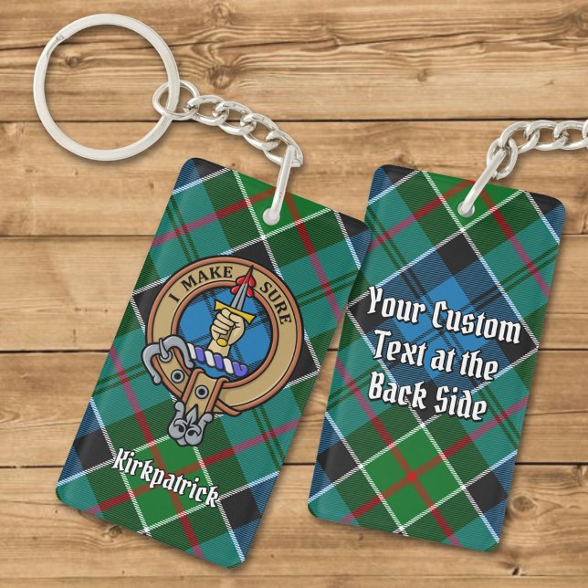 Klan Kirkpatrick Vapensköld över Tartan (Skapare uppladdad)