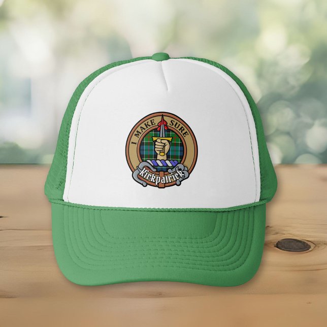 Klan Kirkpatrick Vapensköld över Tartan Keps (Skapare uppladdad)