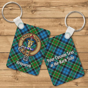 Klan Kirkpatrick Vapensköld över Tartan Nyckelring