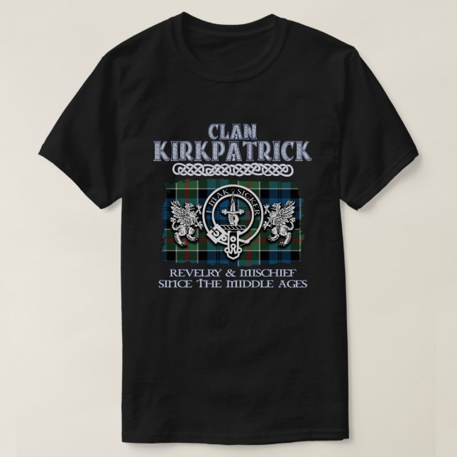 Klan Kirkpatrick vapensköld Scottish klans Scottis T Shirt (Design framsida)
