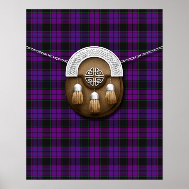Klan Laird Tartan och Sporran Poster (Framsidan)