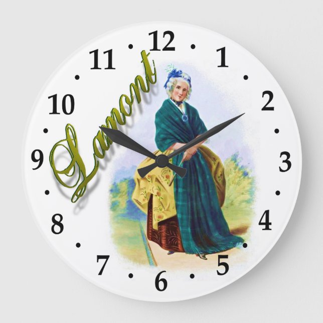 Klan Lamont Scottish Dream Clock Stor Klocka (Framsida)