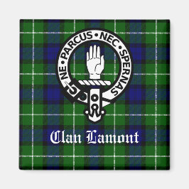 Klan Lamont Vapensköld Badge & Tartan Magnet