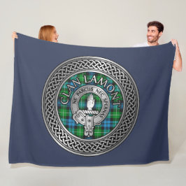 Klan Lamont Vapensköld & Tartan Knot Fleecefilt