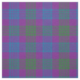 Klan Lang Tartan Lila, Grönt och Blå Play Tyg
