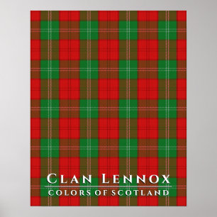Klan Lennox Färg of Scotland 2 Tartan Play Poster