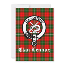 Klan Lennox Vapensköld Badge & Tartan Hälsning