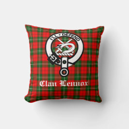 Klan Lennox Vapensköld Badge & Tartan Kudde