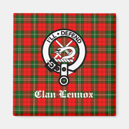 Klan Lennox Vapensköld Badge & Tartan Magnet