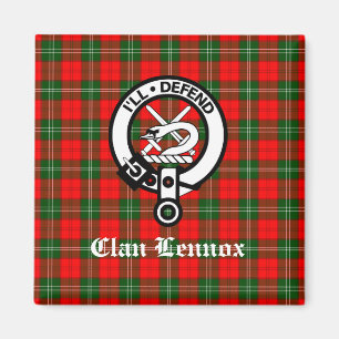 Klan Lennox Vapensköld Badge & Tartan Magnet