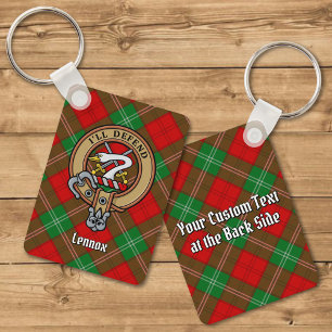 Klan Lennox Vapensköld över Tartan Nyckelring