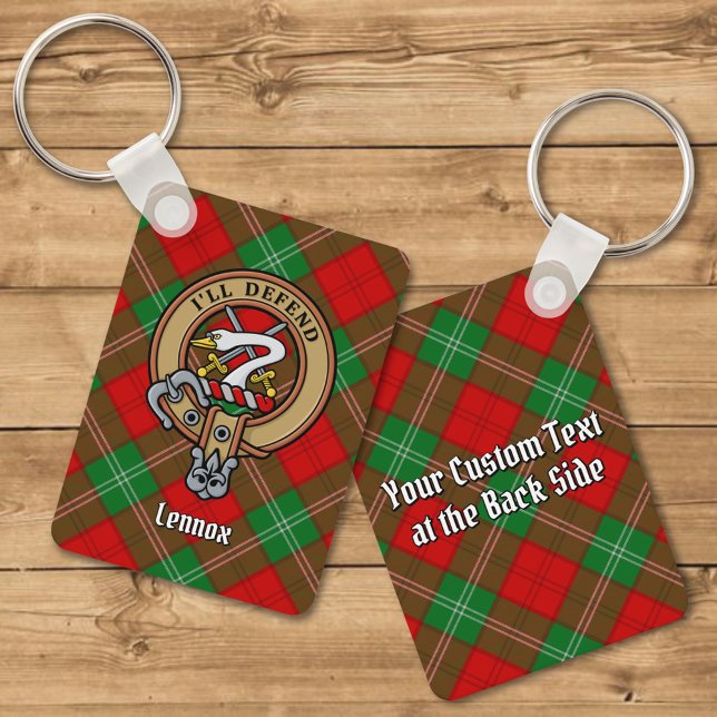 Klan Lennox Vapensköld över Tartan Nyckelring (Skapare uppladdad)