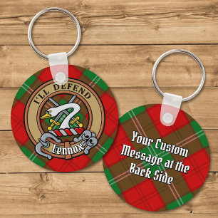 Klan Lennox Vapensköld över Tartan Nyckelring