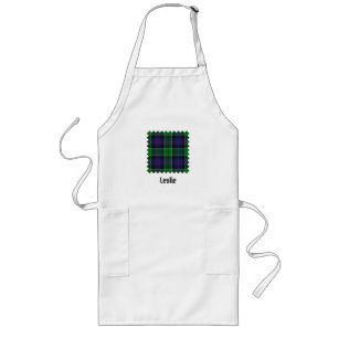 Klan Leslie Hunting Tartan Långt Förkläde