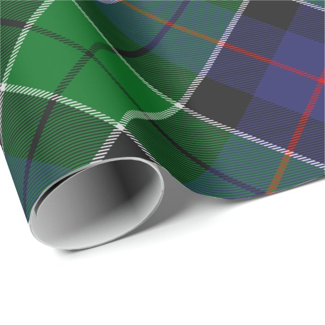 Klan Leslie Hunting Tartan Presentpapper (Rullad Hörn)