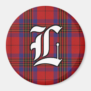 Klan Leslie Red och Blue Tartan Play Accents Magnet