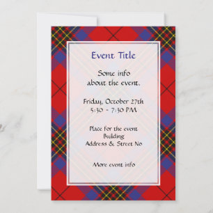 Klan Leslie Red Tartan Inbjudningar