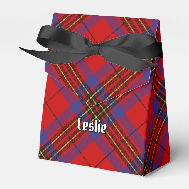 Klan Leslie Red Tartan Presentaskar (Framsidan Sidan)