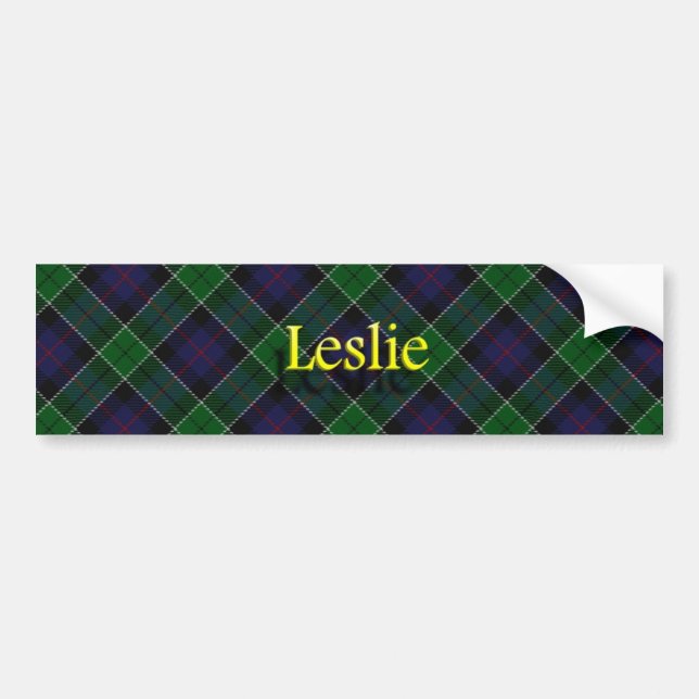 Klan Leslie Scottish Tartan Bildekal (Framsidan)