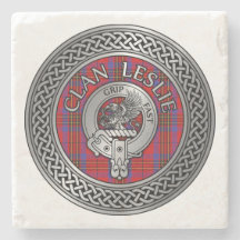Klan Leslie Vapensköld & Tartan Knot