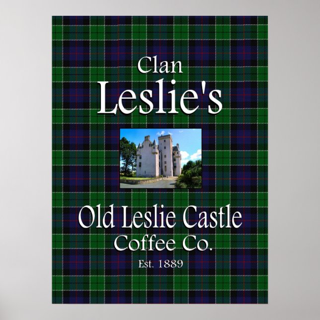 Klan Leslies gamla Leslie Castle Coffee Co. Poster (Framsidan)