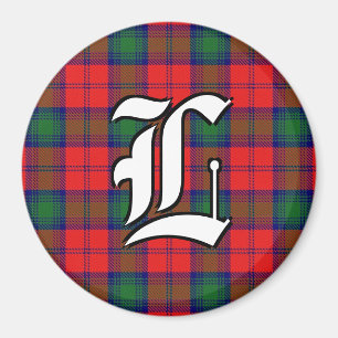 Klan Lindsay Red och Grönt Tartan Play Accents Magnet