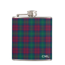 Klan Lindsay Tartan Monogrammed