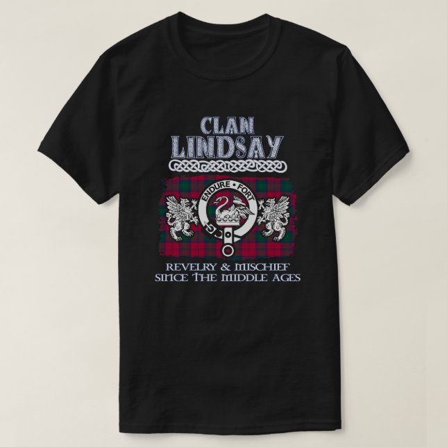 Klan Lindsay vapensköld Scottish klans Scottish Su T Shirt (Design framsida)