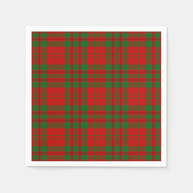 Klan Livingstone Tartan Pappersservett (Framsidan)