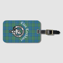 Klan Lockhart Vapensköld Badge & Tartan Bagagebricka