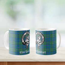 Klan Lockhart Vapensköld Badge & Tartan Kaffemugg