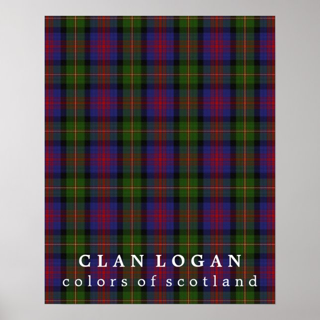 Klan Logan Färg of Scotland Tartan Poster (Framsidan)