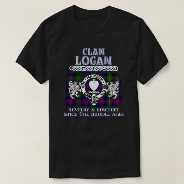 Klan Logan vapensköld Scottish klans Scottish Surn T Shirt (Design framsida)
