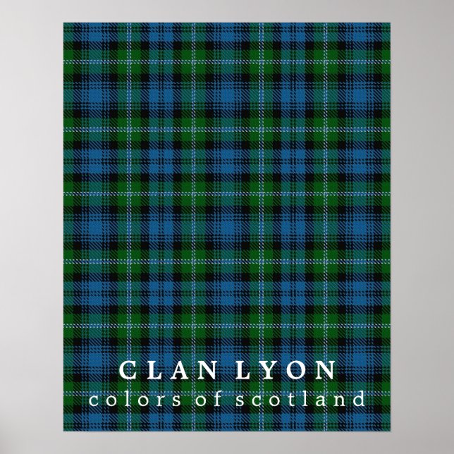 Klan Lyon Färg of Scotland Tartan Poster (Framsidan)
