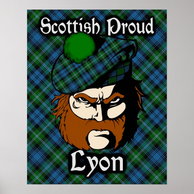 Klan Lyon Scottish Tartan Poster (Framsidan)