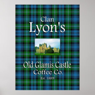 Klan Lyons gamla Glamis Castle Coffee Co. Poster