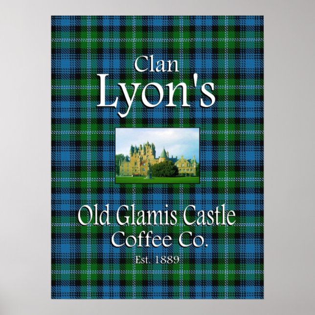Klan Lyons gamla Glamis Castle Coffee Co. Poster (Framsidan)