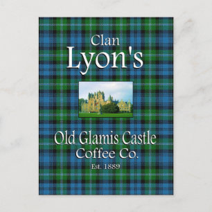 Klan Lyons gamla Glamis Castle Coffee Co. Vykort