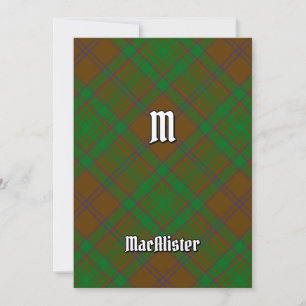 Klan MacAlister av Glenbarr Hunting Tartan Inbjudningar