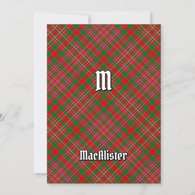 Klan MacAlister Tartan-inbjudan Inbjudningar (Framsida)
