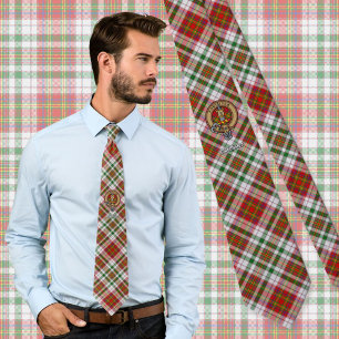 Klan MacAlister-Vapensköld över Dress Tartan Slips