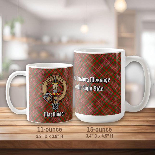 Klan MacAlister-Vapensköld över Tartan Kaffemugg (Skapare uppladdad)