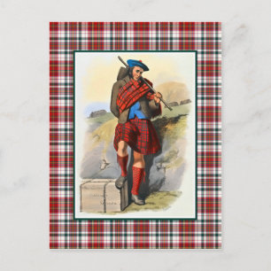 Klan MacAlister Vintage Illustration Tartan Ram Vykort