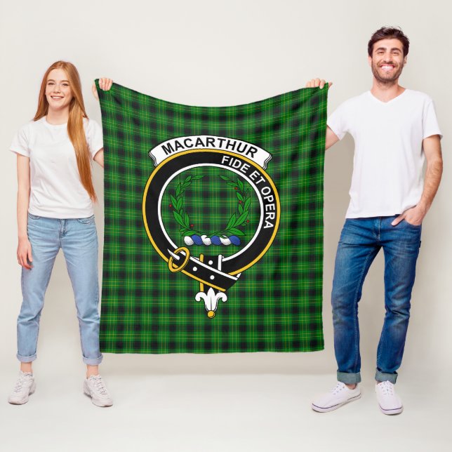 Klan MacArthur Ancient Hunting Tartan Play Fleecefilt (På plats)