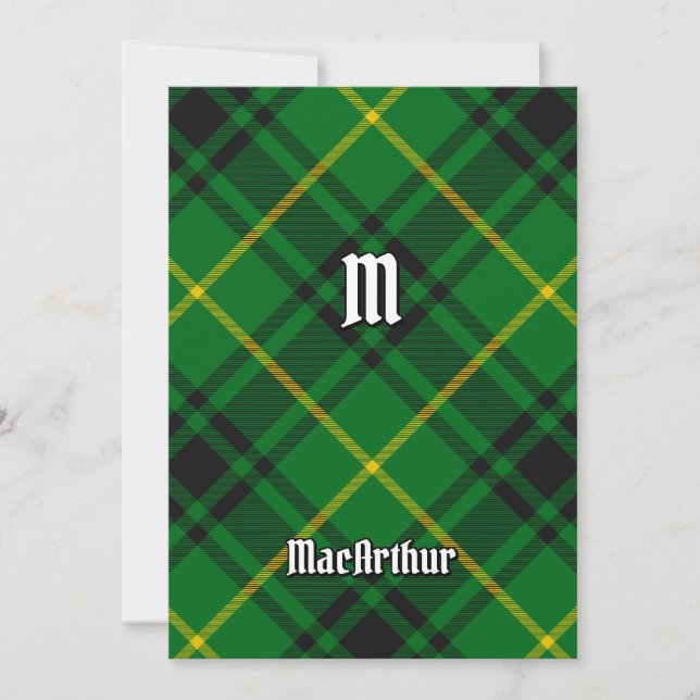Klan MacArthur Tartan Inbjudningar (Framsida)